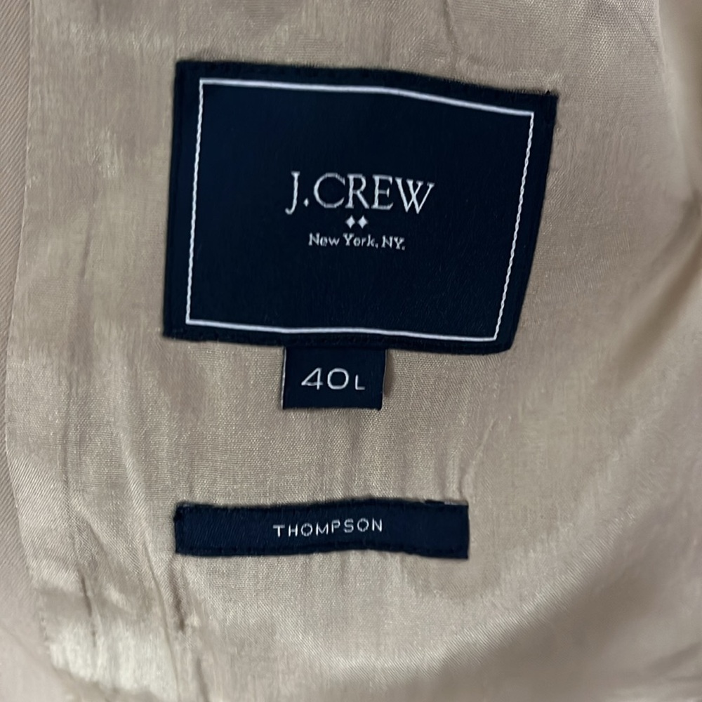 J. Crew Thompson Tan Khaki Blazer Sports Coat 40L - Picture 7 of 8